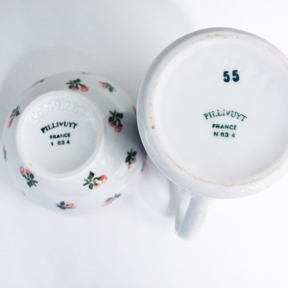Pillyvuyt Tea Set, Teapot Sugar Creamer Teacups, Tea for Two - Picture 9 of 9